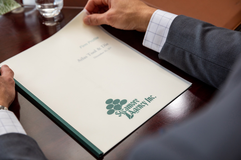 Translucent report cover folder