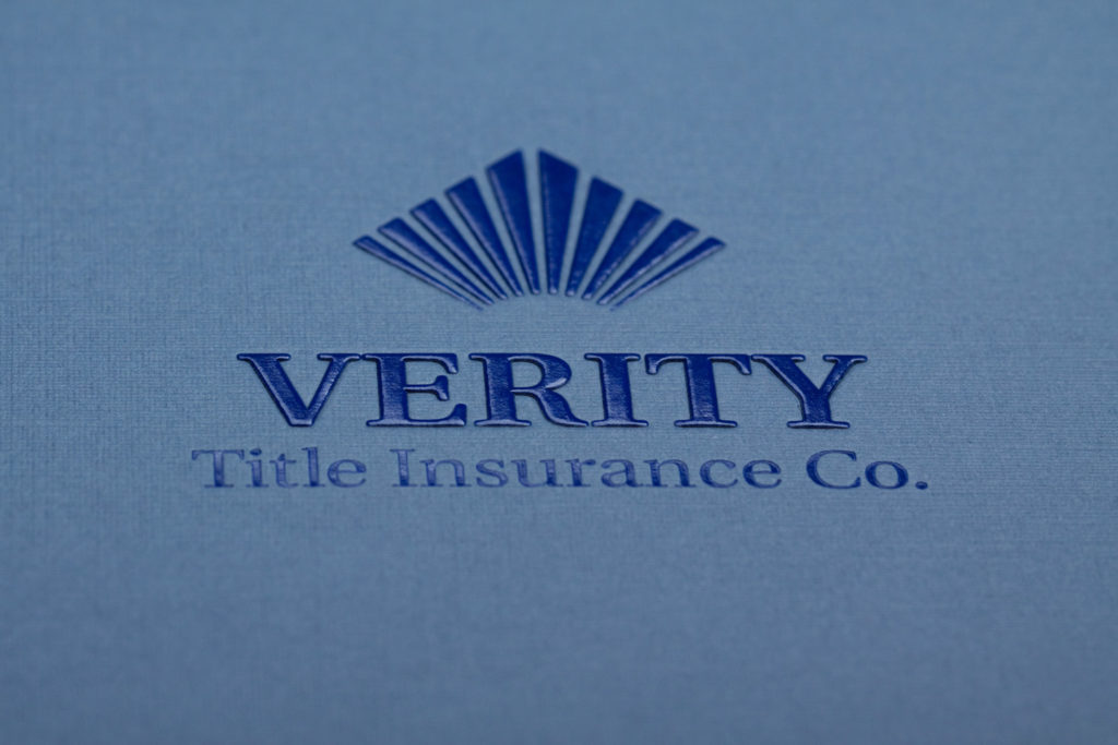 blue pocket folder with blue foil