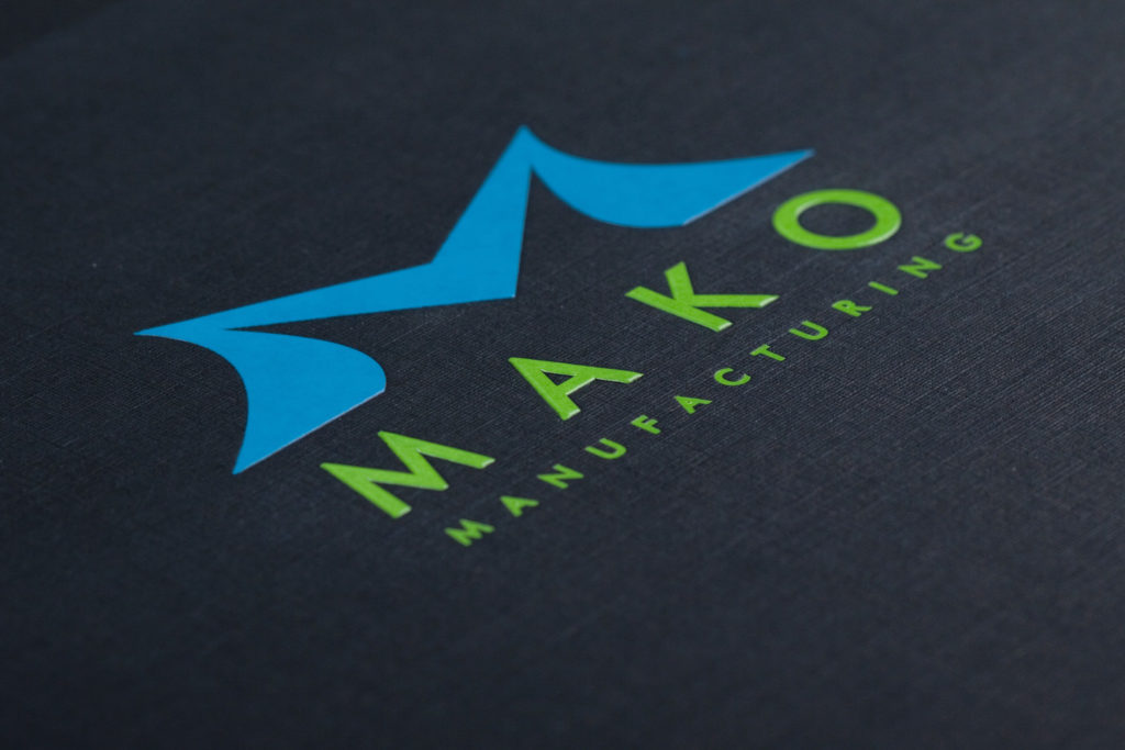 Black folder with foil stamping