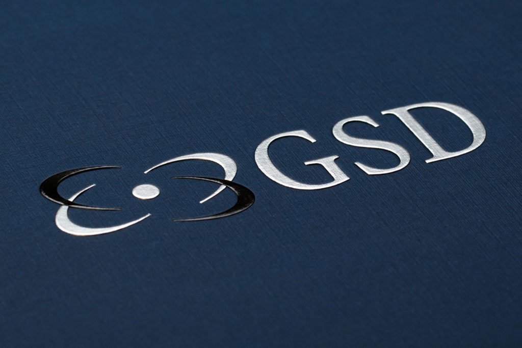 tax folder with silver foil