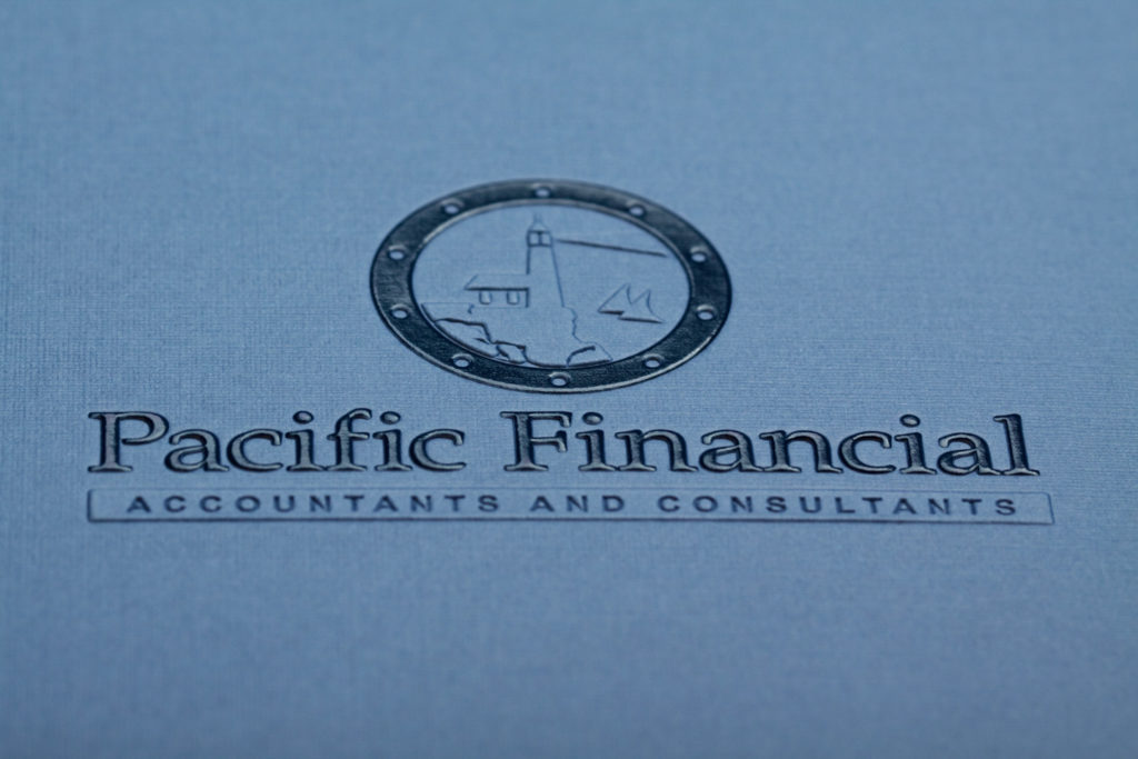 Blue Financial Plan Folder