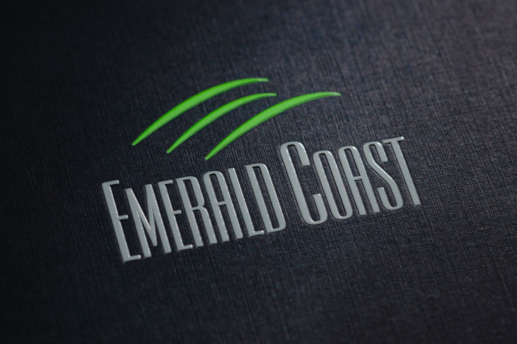 black pocket folder with foil stamping