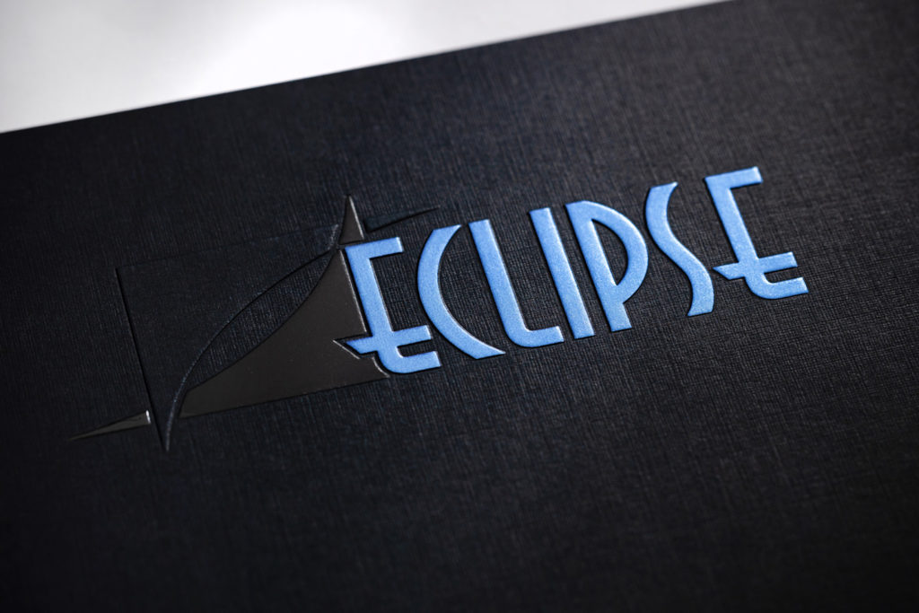 Black Pocket Folder with custom logo