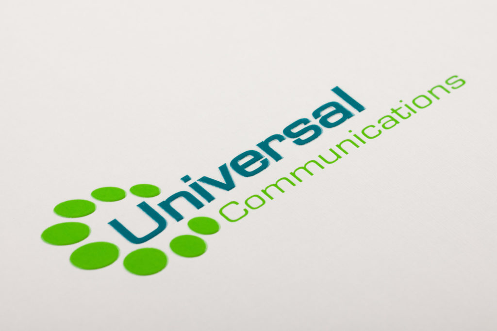 White folder with custom logo