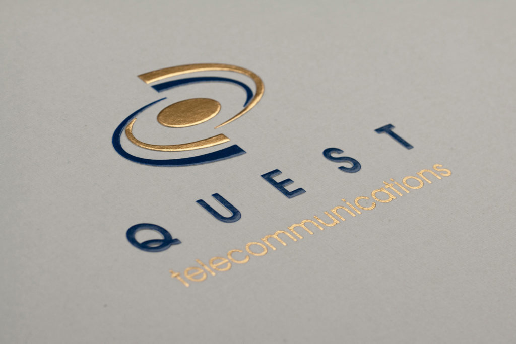 Gray folder with professional logo